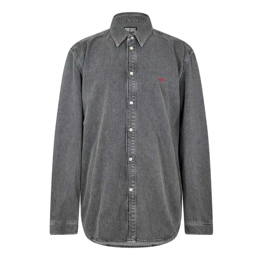 Diesel Mens D-Simply Denim Long-Sleeved Shirt / Gray